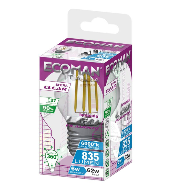 lampadina-led-sfera-e27-6w-luce-fredda-6000k-ecoman-vetro-trasparente