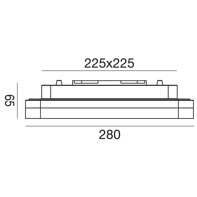 plafoniera alba-q 18w luce naturale 4000k gealed piccolo ip66