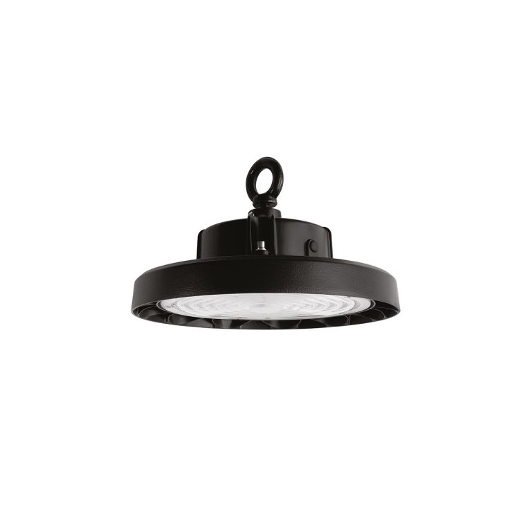 lampadario industriale led 100w 4000k piccolo nero ip65 gealuce