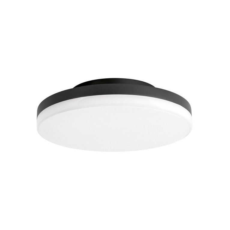 plafoniera led 24w cct gealuce rotondo grigio 250mm ip65