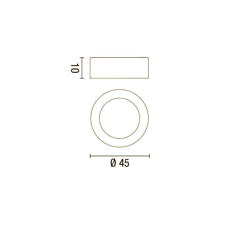 plafoniera band diodi 25w luce calda 3200k affralux caffè piccolo