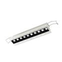 faretto 10 led ad incasso a scomparsa 20w 3000k. bianco e nero ip20 gealuce gfa1130