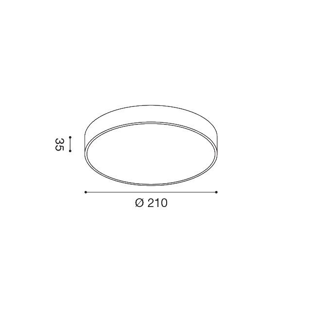plafoniera-cloe35-20w-luce-calda-3000k-gealed-medio-nero