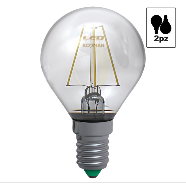 lampadina-led-sfera-e14-4w-luce-fredda-6000k-ecoman-vetro-trasparente-confezione-2-pezzi