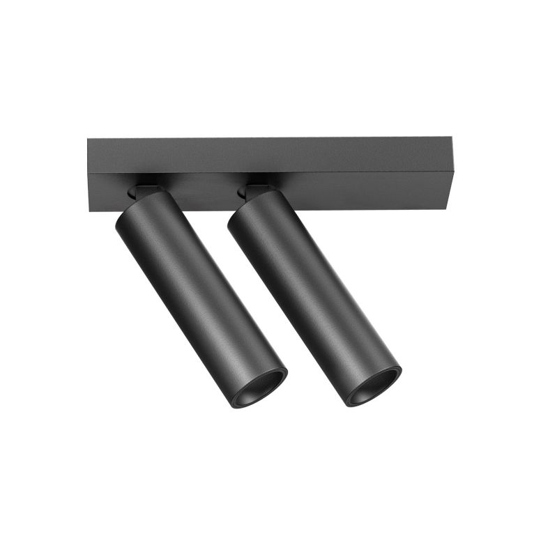 faretto doppio orientabile led 2x7w 3000k nero gealuce ip20