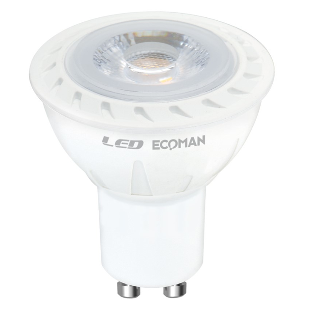 lampadina-led-dicroica-gu10-7w-luce-fredda-6000k-ecoman-vetro-trasparente