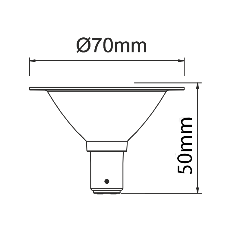 lampadina led max ar70 ba15d 7w  2700k 12v 3569
