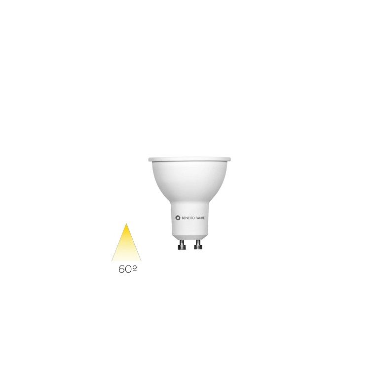 lampadina led hook gu10 6w luce calda 3000k 220/240v  beneito faure