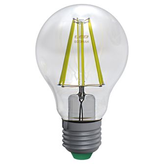 Lampadina LED Sfera E27 8W luce fredda 6000K ECOMAN vetro trasparente