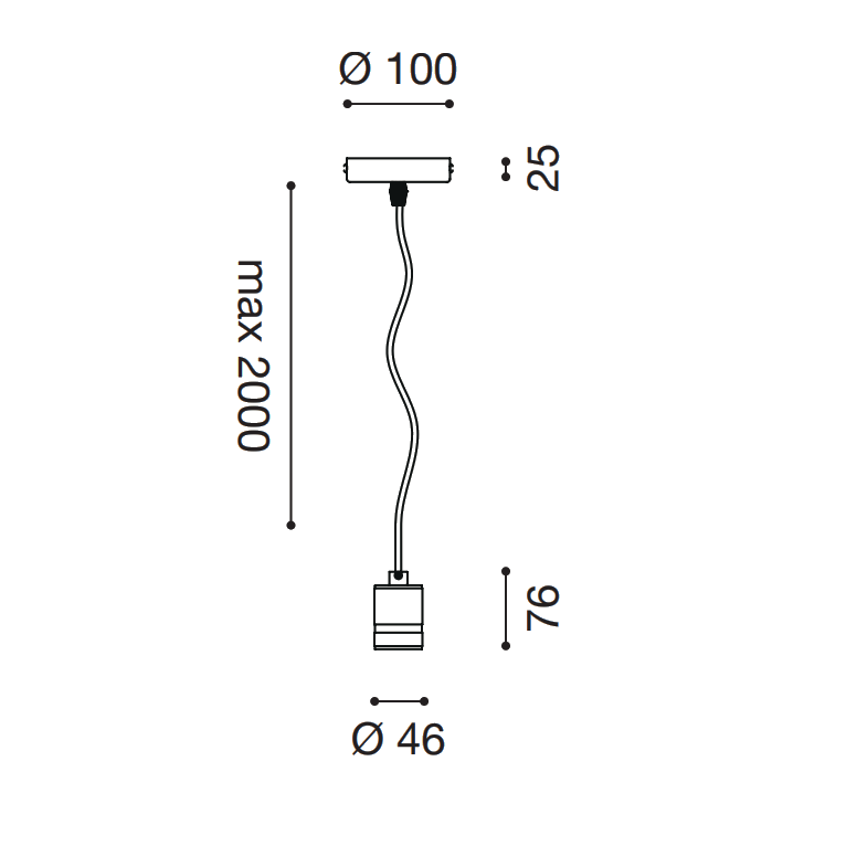 pendente portalampada flash 092 e27 gealuce ottone