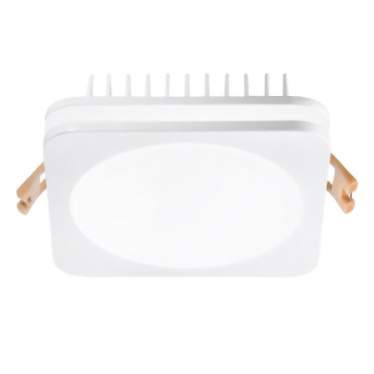 faretto cardea 10w luce naturale 4000k gealed quadrato ad incasso bianco
