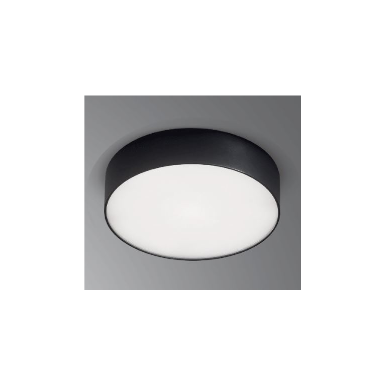 plafoniera cloe35 16w luce calda 3000k gealed piccolo nero