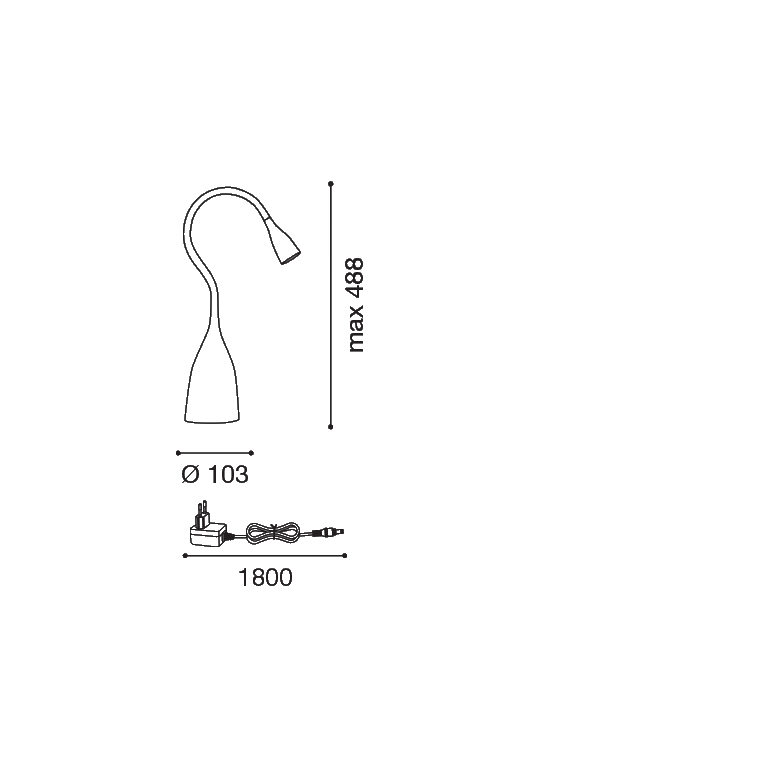 lampada da tavolo 5.3w 220/240v 3000k bianco ip20 gealuce gls02