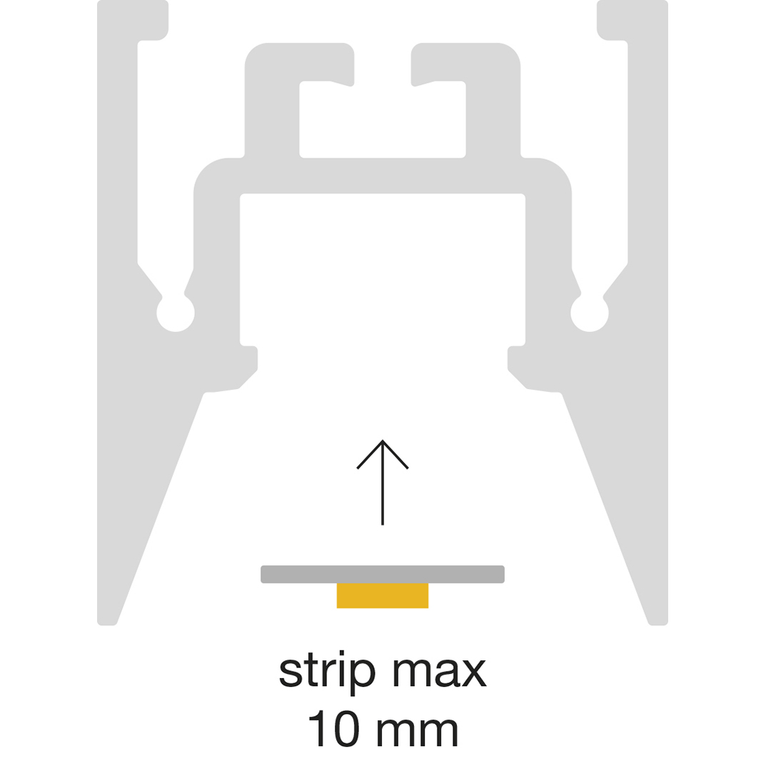 profilo in alluminio bucarest per strisce led 2mt gealed piccolo bianco