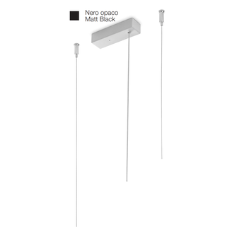 Kit sospensione per profilo LED BAKU BLED BUCAREST RIGA GEALED nero alimentatore non dimmerabile 