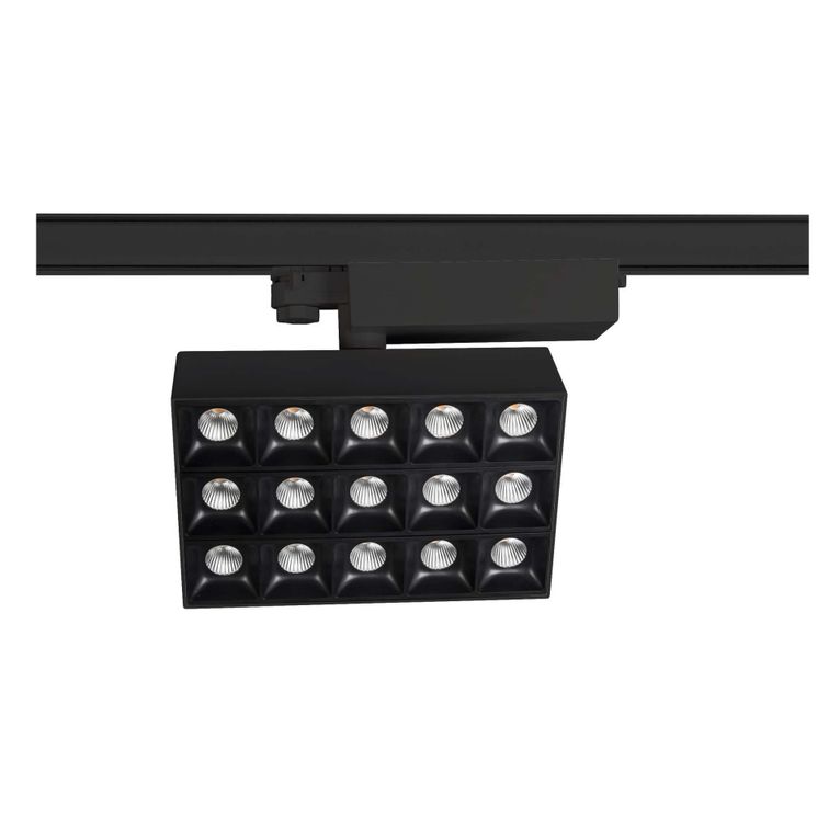 faretto led da binario 60w 220/240v cct nero ip20 beneito faure 4951