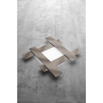 Plafoniera GRACE 56W luce calda 3000K GEALUCE grande acciaio