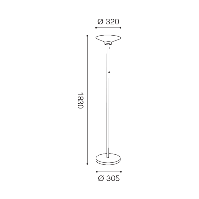 piantana ypsilon 48w luce calda 3000k gealuce bianco