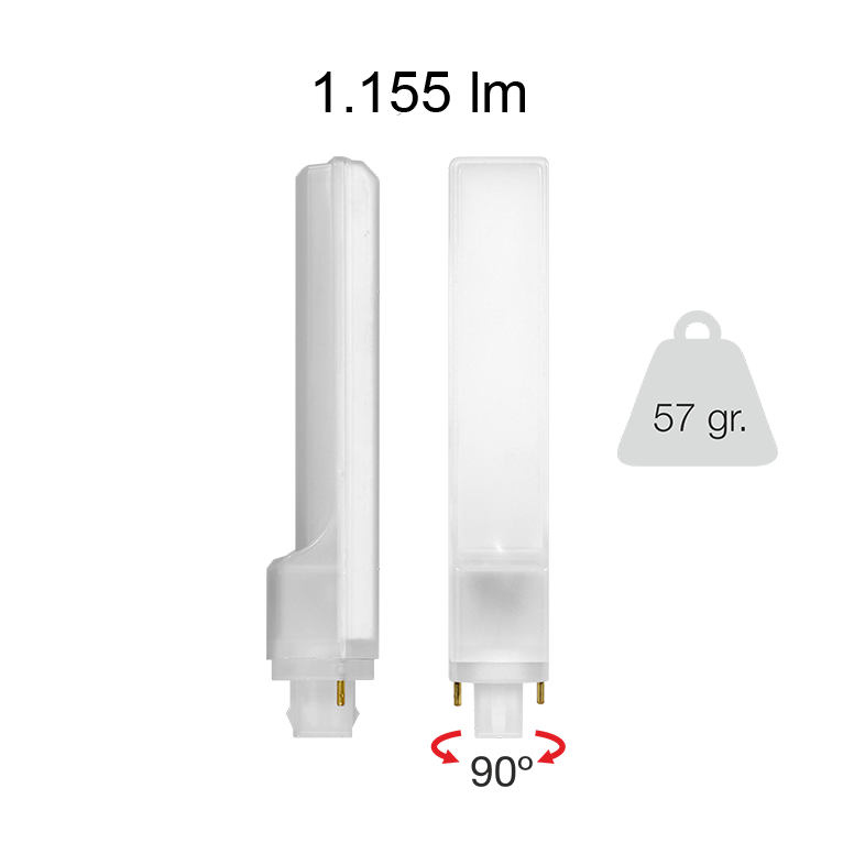 lampadina led cala g24 2pin 10w luce calda 830 beneito faure