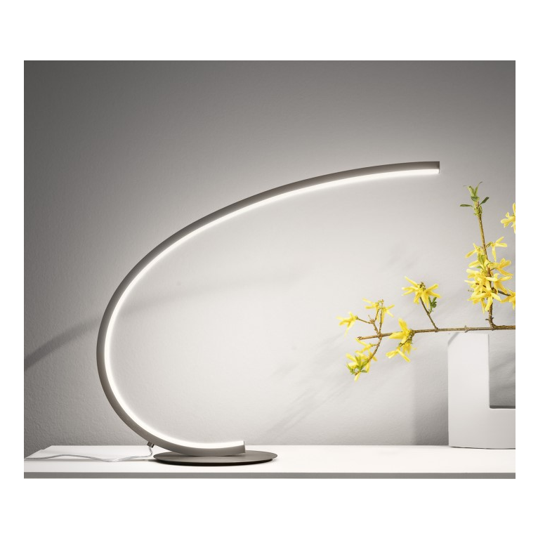 lume da tavolo iole 12w luce calda 3000k gealuce titanio