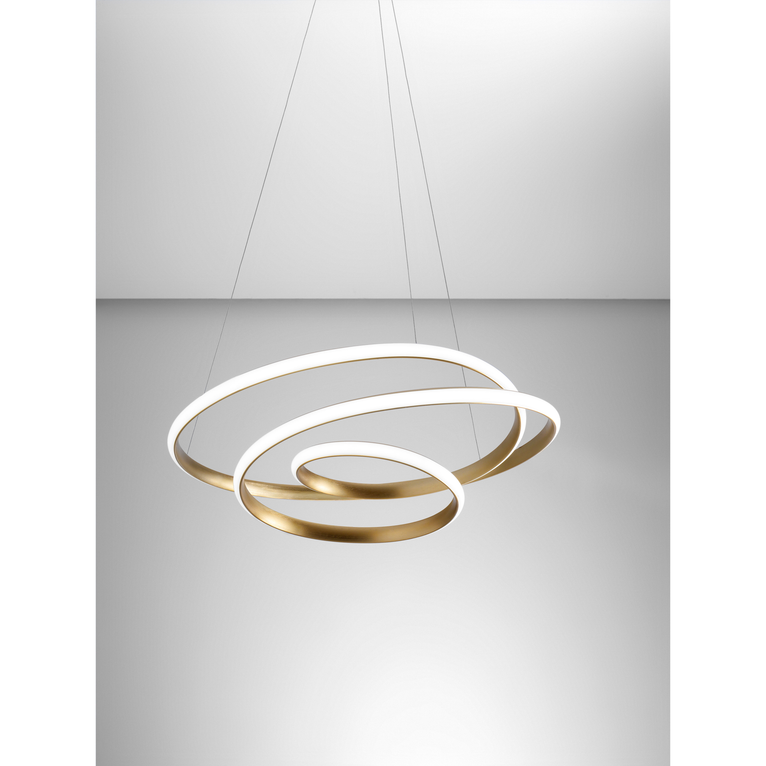 lampadario diva 47w luce calda 3000k gealuce grande oro