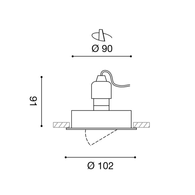 faretto-ariel-gu10-gealed-cromo-ad-incasso-orientabile