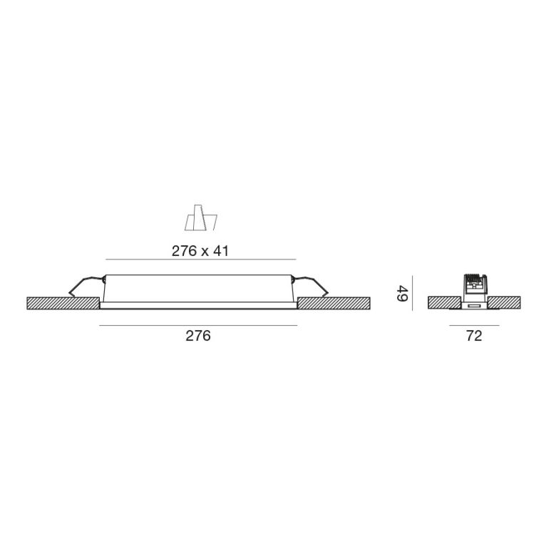 faretto 10 led ad incasso a scomparsa 20w 3000k. bianco e nero ip20 gealuce gfa1130