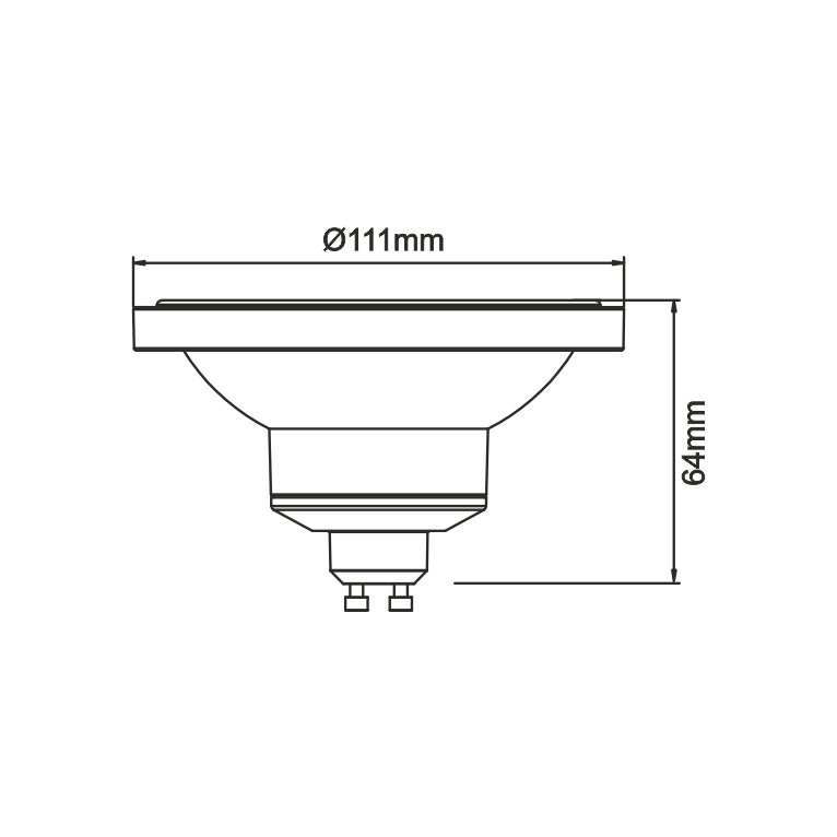 lampadina led lynk ar111 gu10 13w  3000k  dimmerabile 3465