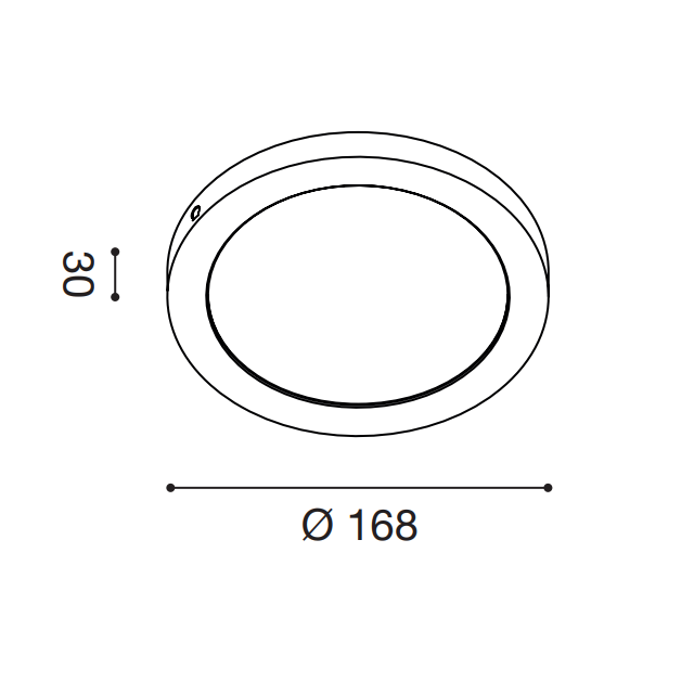 plafoniera-sham-12w-luce-calda-3000k-gealed-tondo-medio-bianco
