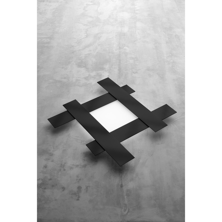 plafoniera grace 56w luce calda 3000k gealuce grande nero