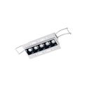 faretto 5 led ad incasso a scomparsa 10w 3000k. bianco e nero ip20 gealuce gfa1130
