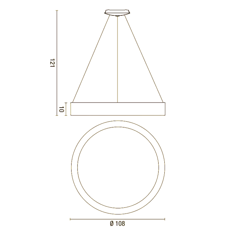 lampadario band diodi 136w luce calda 3200k affralux sabbia xl