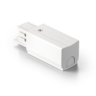 Testata di alimentazione GBIT03 per binario GBIN01 GEALED bianco