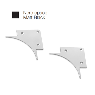 Accessorio tappo LUBIANA curvo per profilo LED GEALED nero 2pz