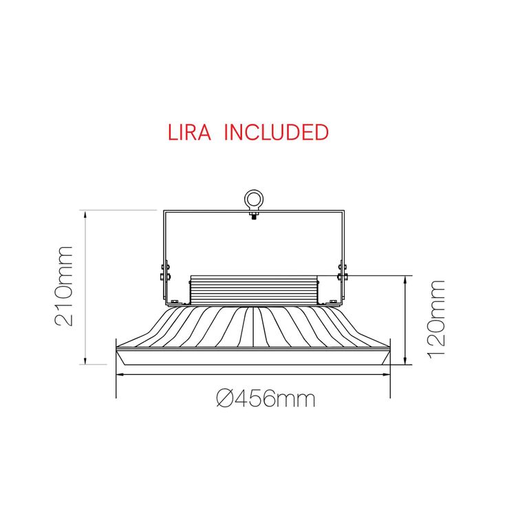 sospensione led 300w luce naturale 4000k beneito faure ip65 ik10
