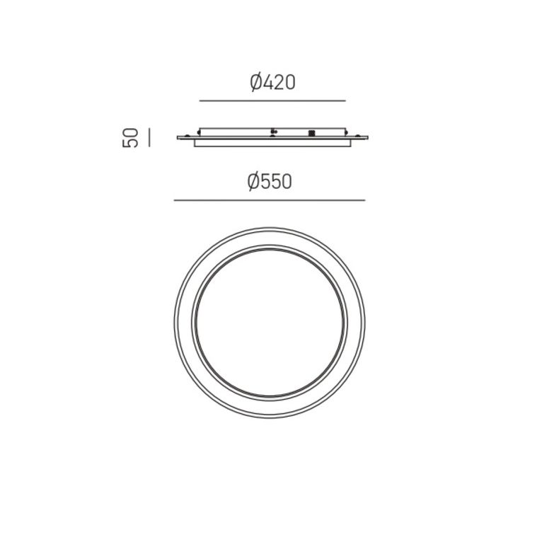 plafoniera led 49w 3000k bianco ip20 gealuce dharma