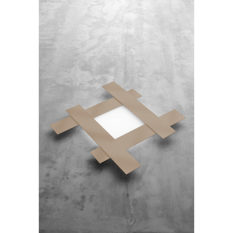 Plafoniera GRACE 56W luce calda 3000K GEALUCE grande tortora