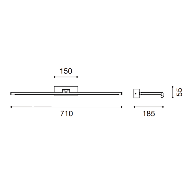 applique-magis-12w-luce-calda-3000k-gealuce-nichel