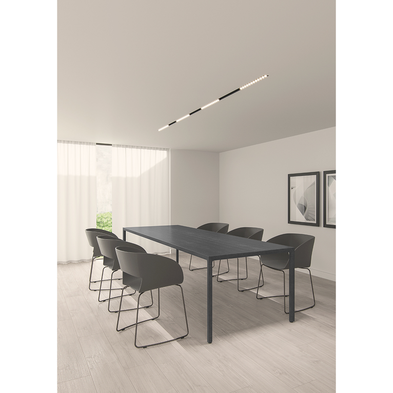 faretto led per binario magnetico 48v 4.5w 3000k nero ip20 beneito faure 4779