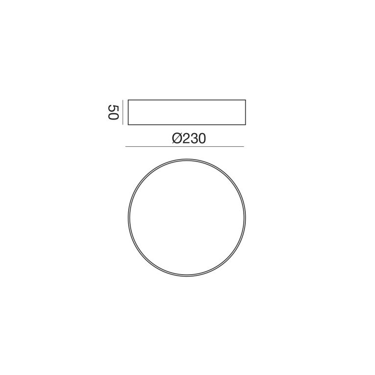 plafoniera 25w cct modello piccolo rotondo nero ip20 gealuce 