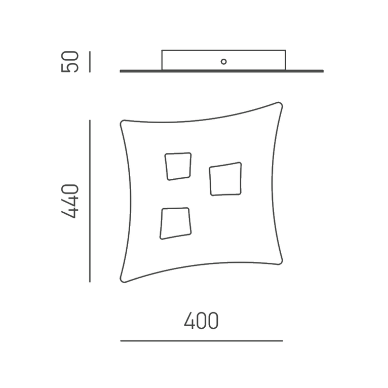 plafoniera isotta gx53 gealuce piccolo tortora