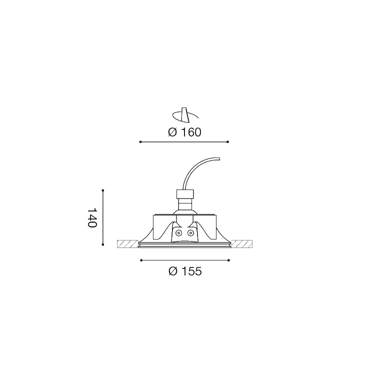 faretto dya gu10 gealed tondo ad incasso