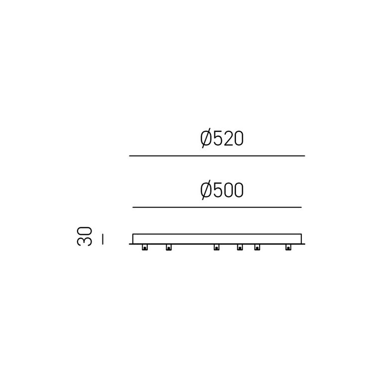 rosone tondo alice 6 fori gealuce ottone