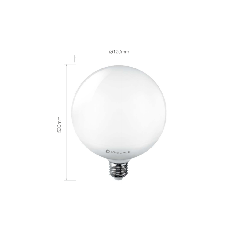 lampadina led globo e27 15w luce calda 827 beneito faure