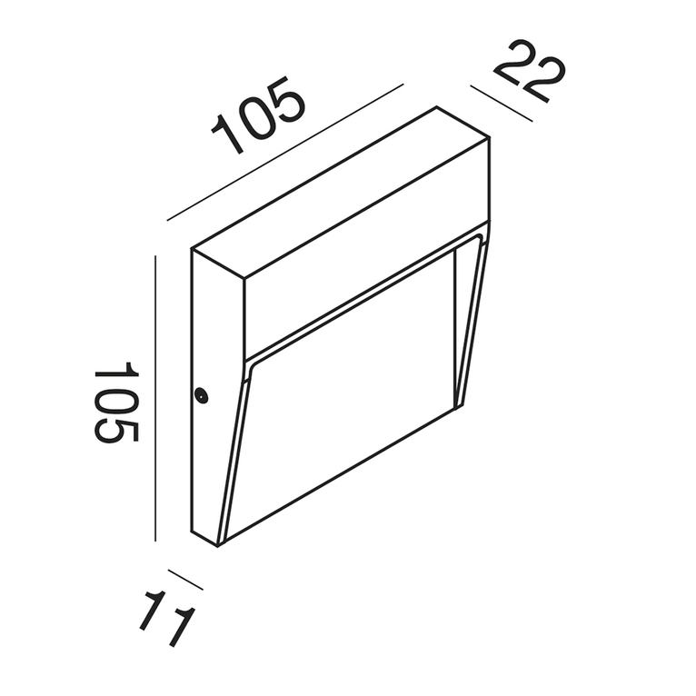segnapasso sol-q 3w luce naturale 4000k gealed antracite ip65