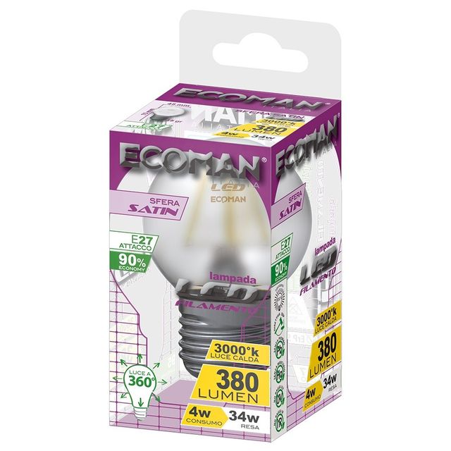 lampadina-led-sfera-e27-4w-luce-calda-3000k-ecoman-vetro-satinato