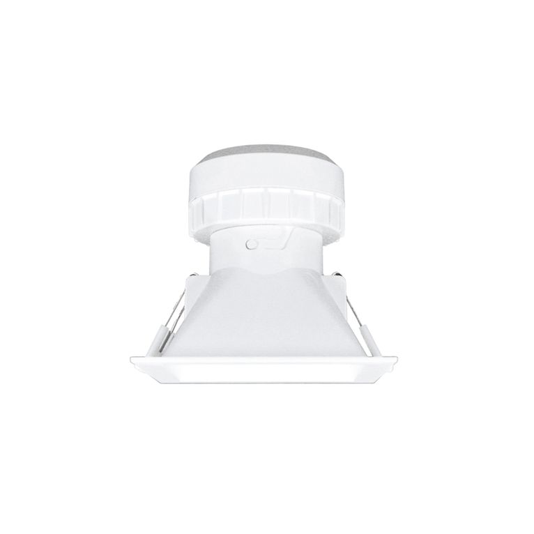 faretto da incasso pulcom square 8w 2700k/3200k/4000k beneito faure bianco ip44 ik06