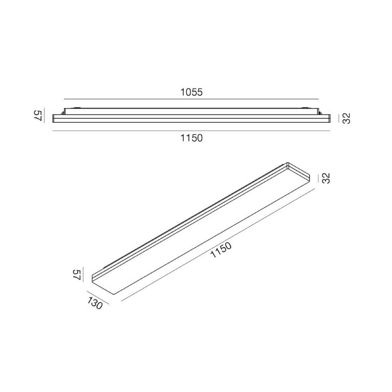 plafoniera led 28/34/40w cct bianco ip54 gealuce