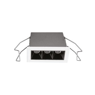 Faretto LED ad incasso 3 punti luce 6W 3000K. Bianco IP20 Gealuce GFA166