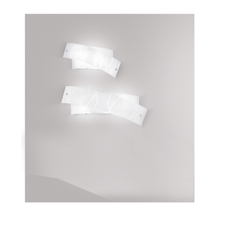 applique led e14 gealuce ip20 bianco agnese a/p